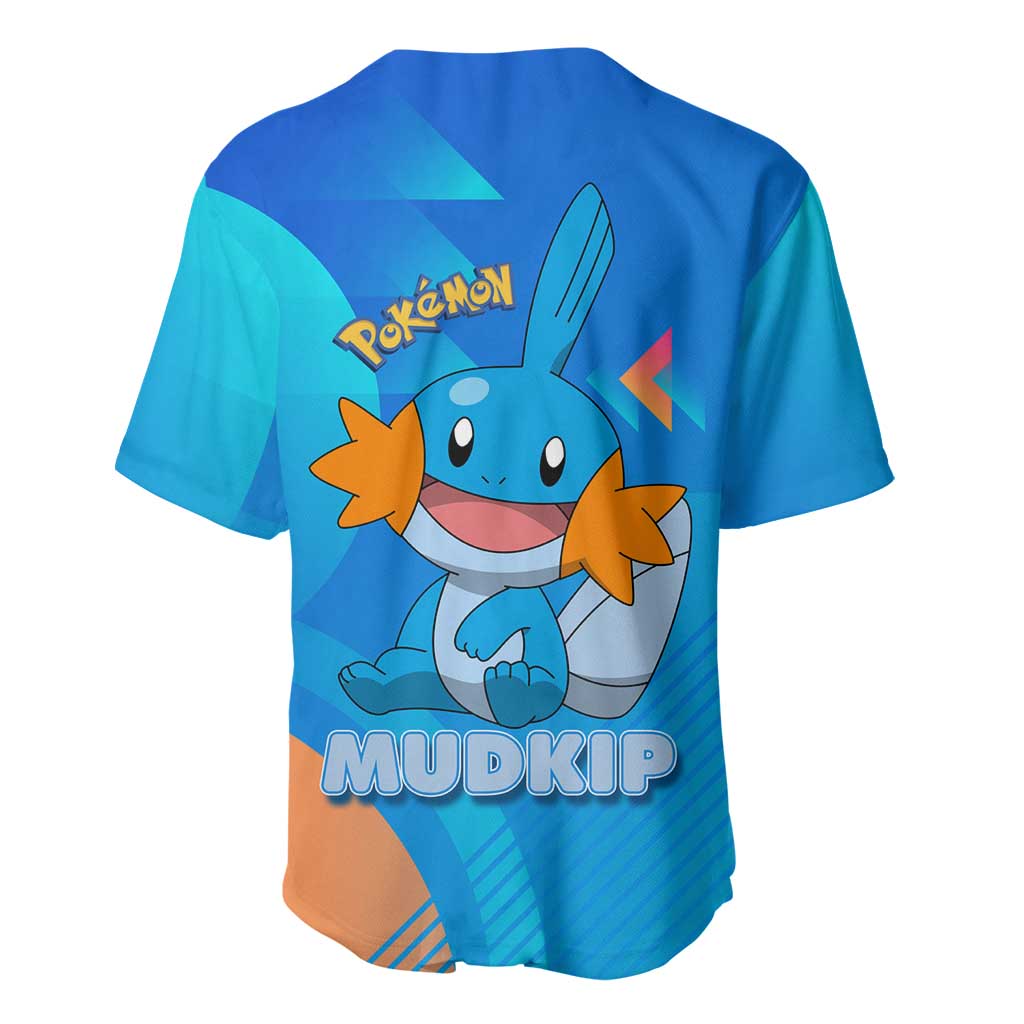 Mudkip Playful Blue Gradient Baseball Jersey Mudkip Playful Blue Gradient Baseball Jersey