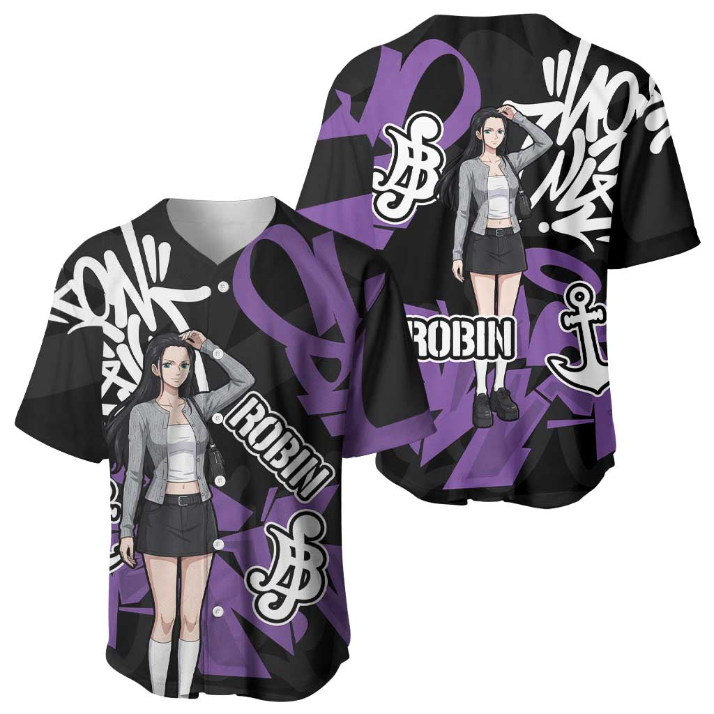 Nico Robin Graffiti Street Baseball Jersey Nico Robin Graffiti Street Baseball Jersey
