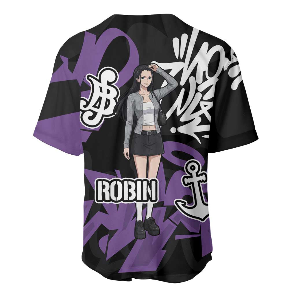 Nico Robin Graffiti Street Baseball Jersey Nico Robin Graffiti Street Baseball Jersey
