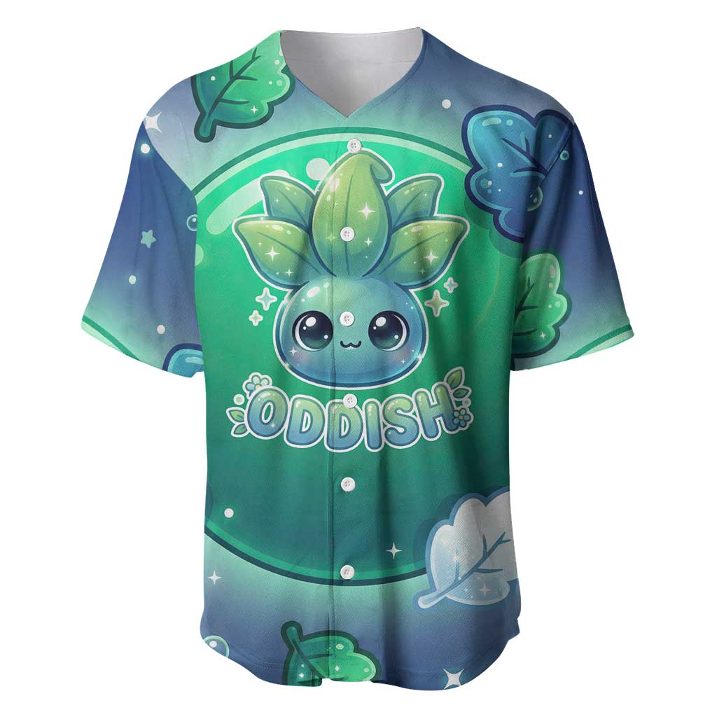 Oddish Whimsical Kawaii Botanical Baseball Jersey Oddish Whimsical Kawaii Botanical Baseball Jersey