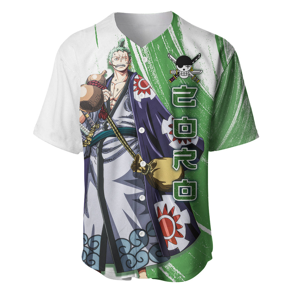 One Piece Roronoa Zoro Wano Baseball Jersey One Piece Roronoa Zoro Wano Baseball Jersey