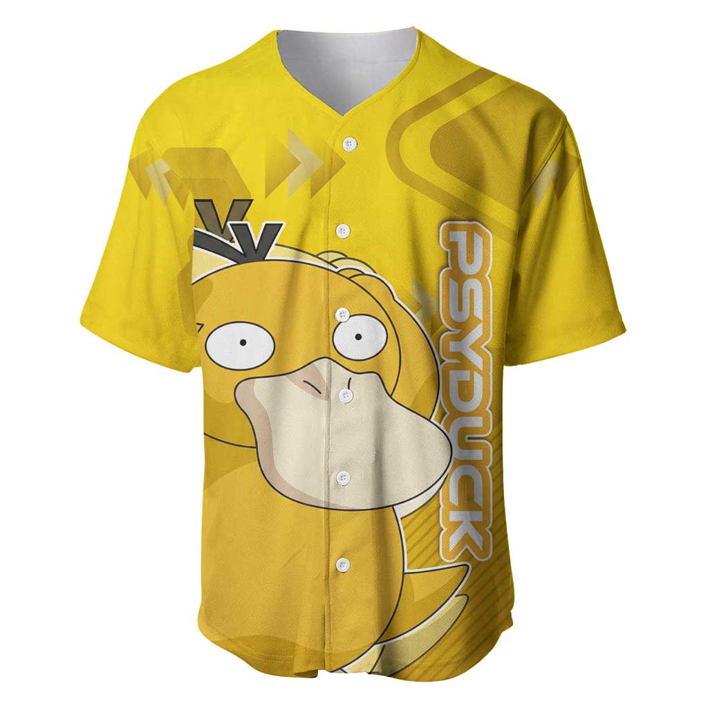 Psyduck Confused Yellow Cartoon Baseball Jersey Psyduck Confused Yellow Cartoon Baseball Jersey