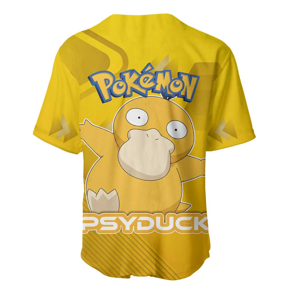 Psyduck Confused Yellow Cartoon Baseball Jersey Psyduck Confused Yellow Cartoon Baseball Jersey