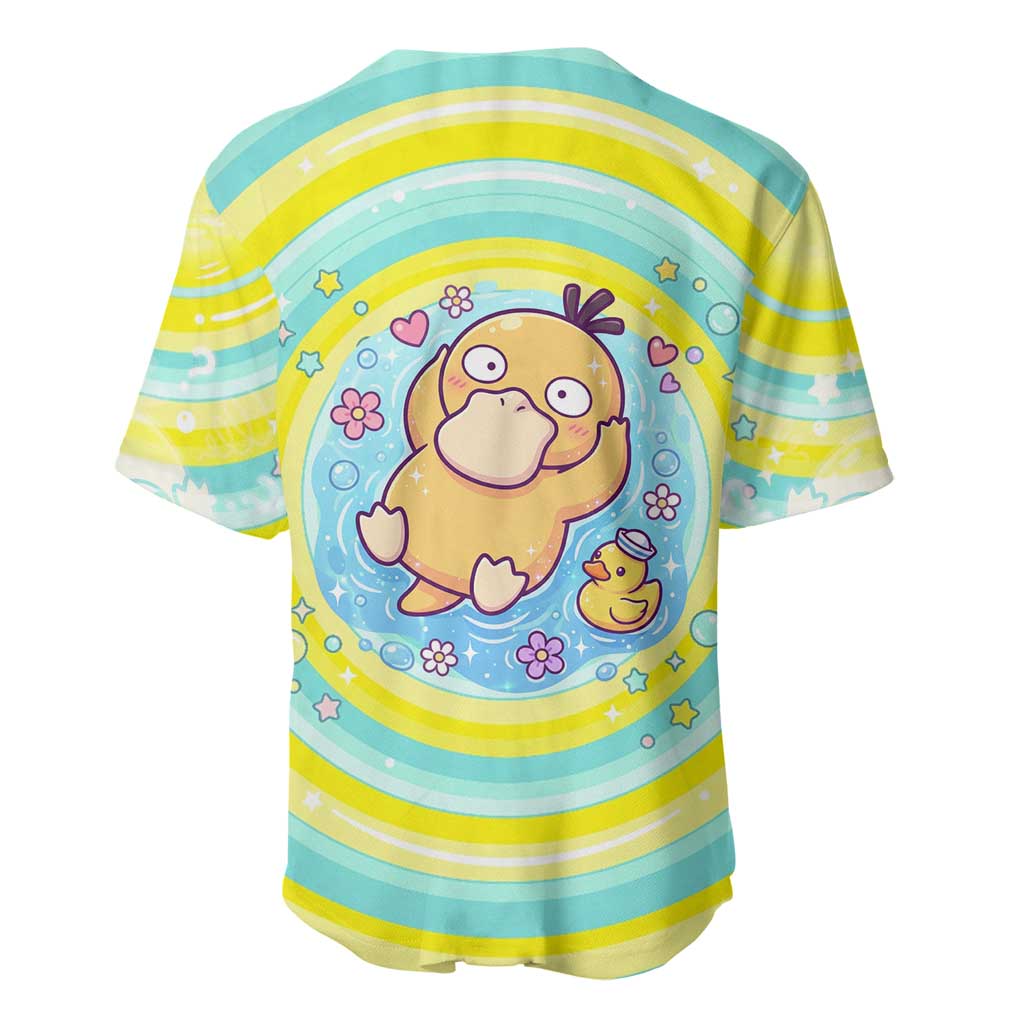 Psyduck Vibrant Kawaii Splash Baseball Jersey Psyduck Vibrant Kawaii Splash Baseball Jersey