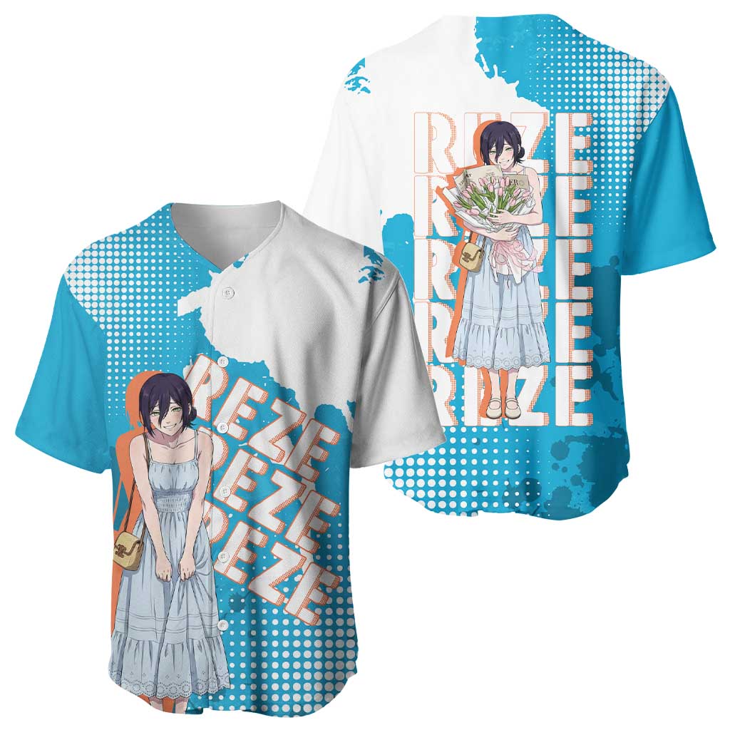 Reze Chainsaw Soft Grunge Flowers Baseball Jersey Reze Chainsaw Soft Grunge Flowers Baseball Jersey