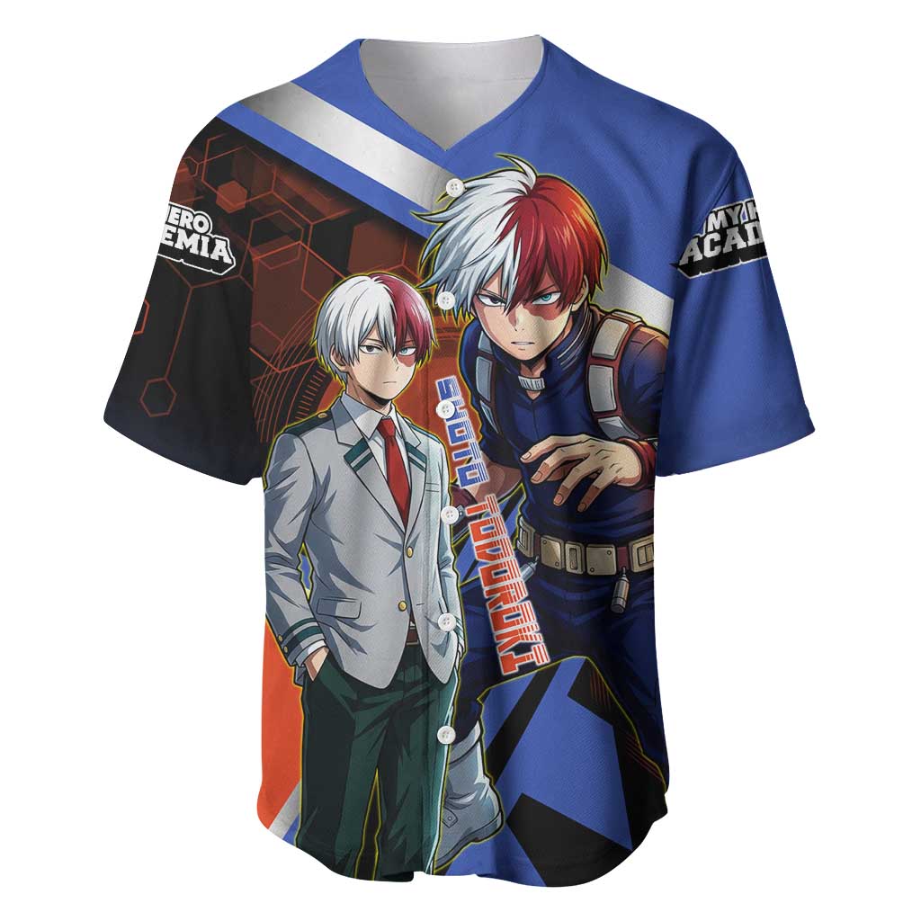 Shoto Todoroki Split Fire Ice Baseball Jersey Shoto Todoroki Split Fire Ice Baseball Jersey