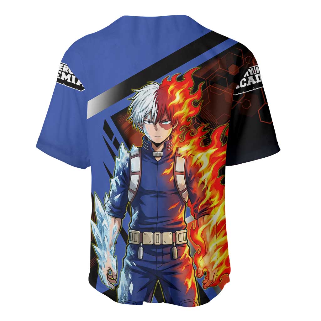 Shoto Todoroki Split Fire Ice Baseball Jersey Shoto Todoroki Split Fire Ice Baseball Jersey