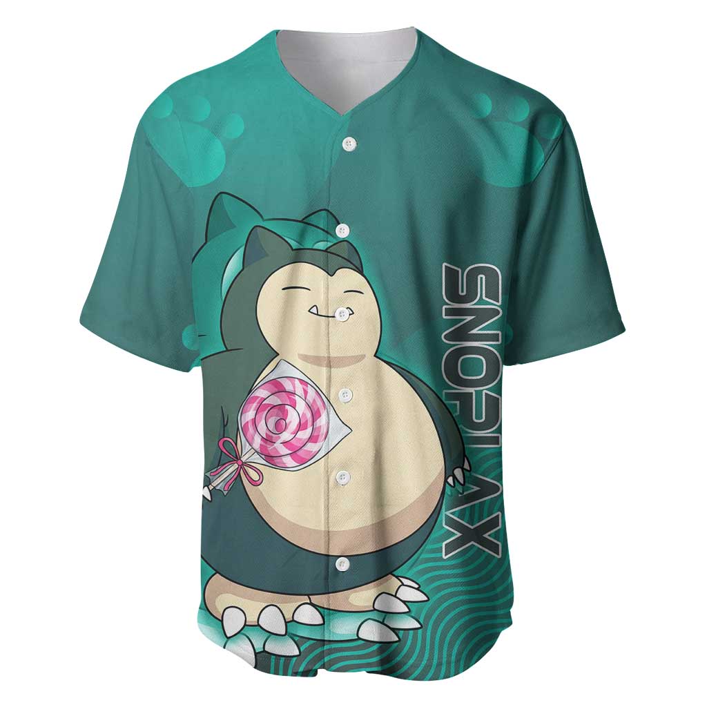 Snorlax Chill Mint Cartoon Baseball Jersey Snorlax Chill Mint Cartoon Baseball Jersey