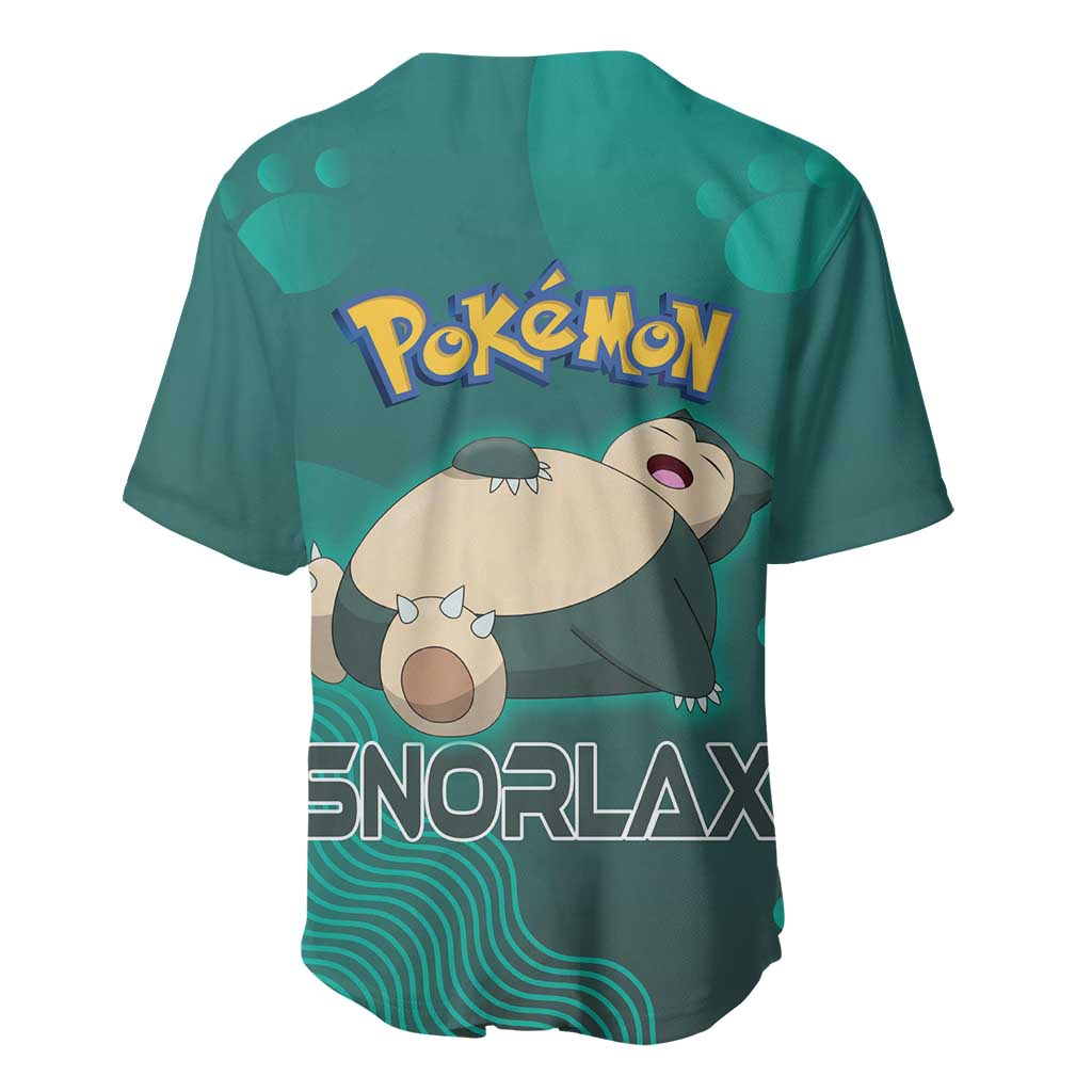 Snorlax Chill Mint Cartoon Baseball Jersey Snorlax Chill Mint Cartoon Baseball Jersey