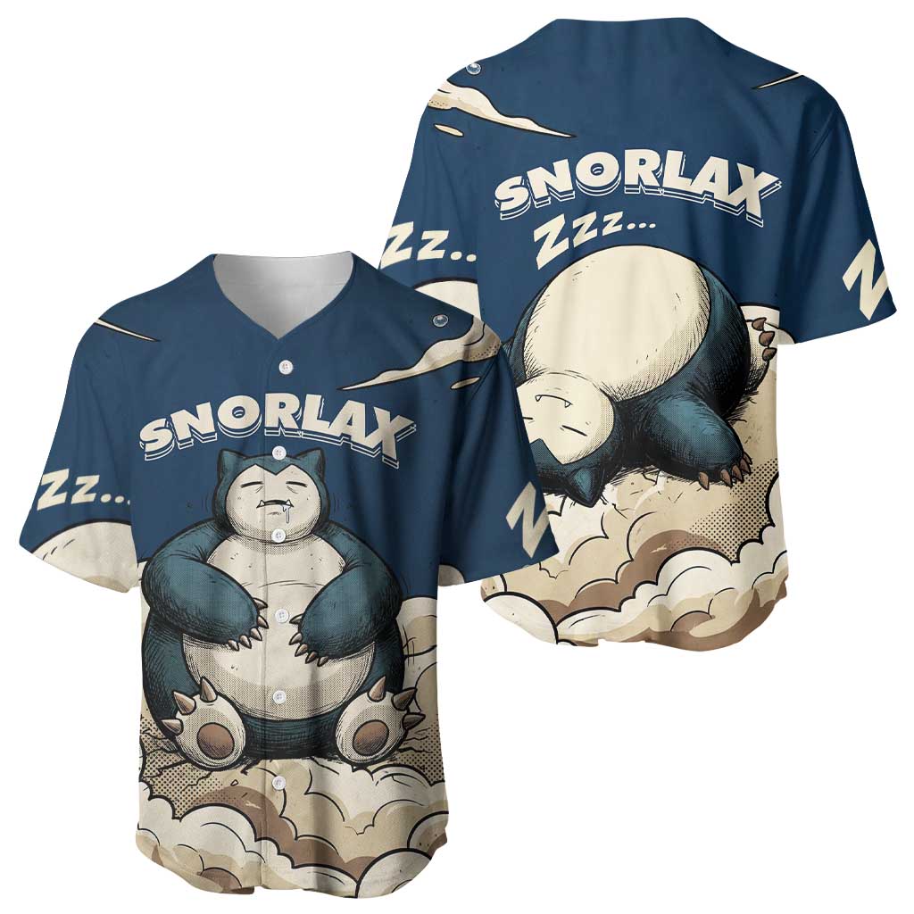 Snorlax Sleeping Snorlax Zzz Peace Baseball Jersey Snorlax Sleeping Snorlax Zzz Peace Baseball Jersey