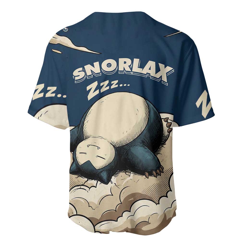 Snorlax Sleeping Snorlax Zzz Peace Baseball Jersey Snorlax Sleeping Snorlax Zzz Peace Baseball Jersey