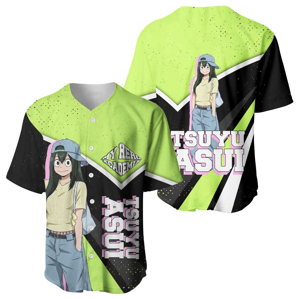 Tsuyu Asui Grunge Baseball Jersey Tsuyu Asui Grunge Baseball Jersey