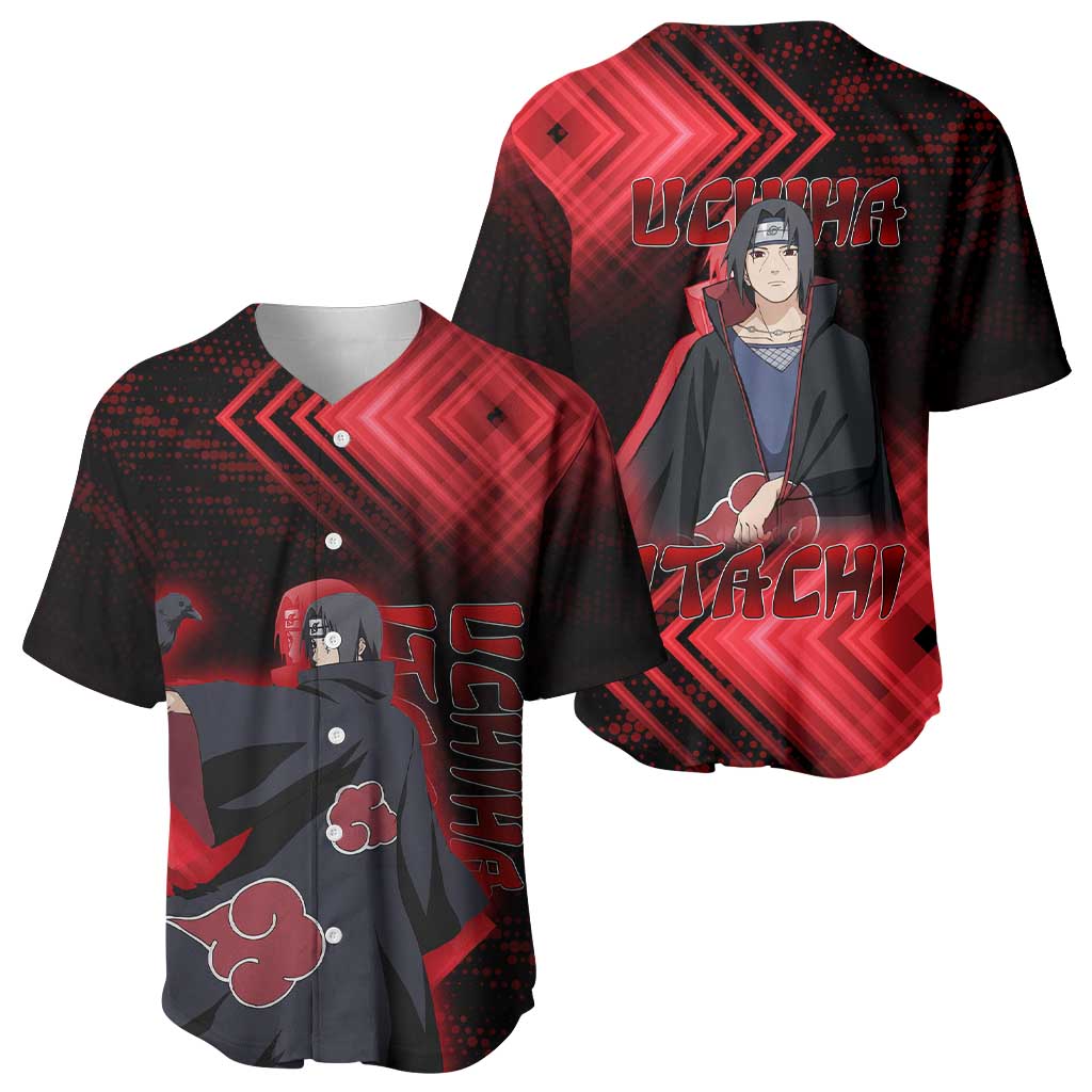 Uchiha Itachi Red Geometric Illusion Baseball Jersey Uchiha Itachi Red Geometric Illusion Baseball Jersey