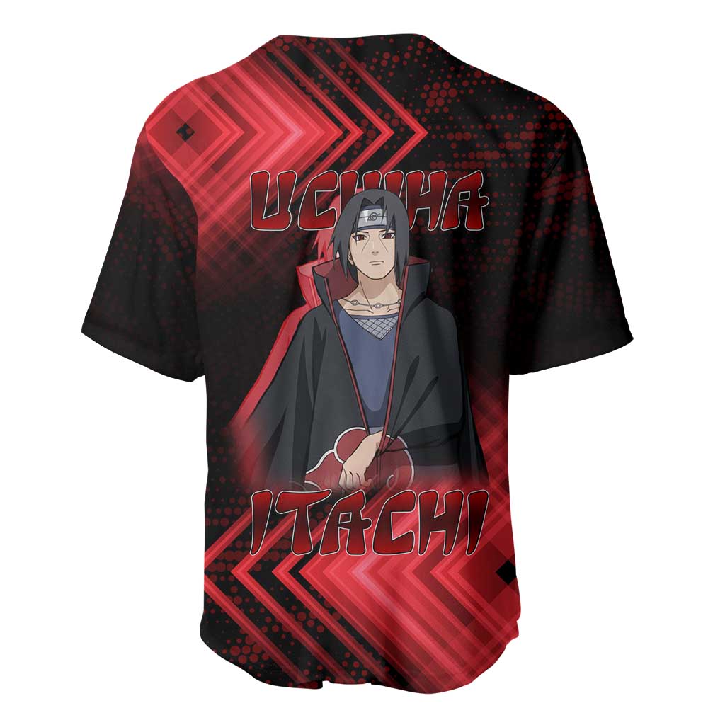 Uchiha Itachi Red Geometric Illusion Baseball Jersey Uchiha Itachi Red Geometric Illusion Baseball Jersey