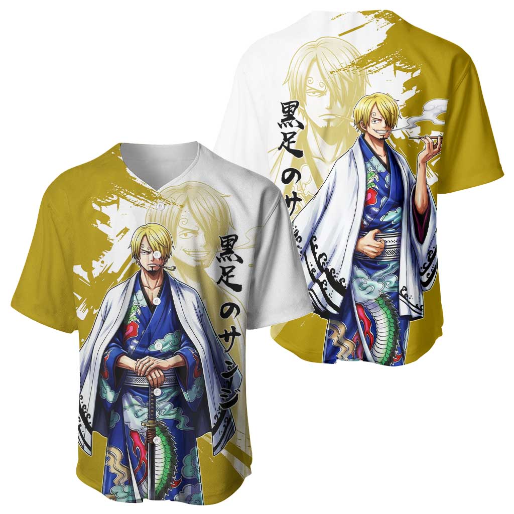 Vinsmoke Sanji Sanji Traditional Kimono Baseball Jersey Vinsmoke Sanji Sanji Traditional Kimono Baseball Jersey