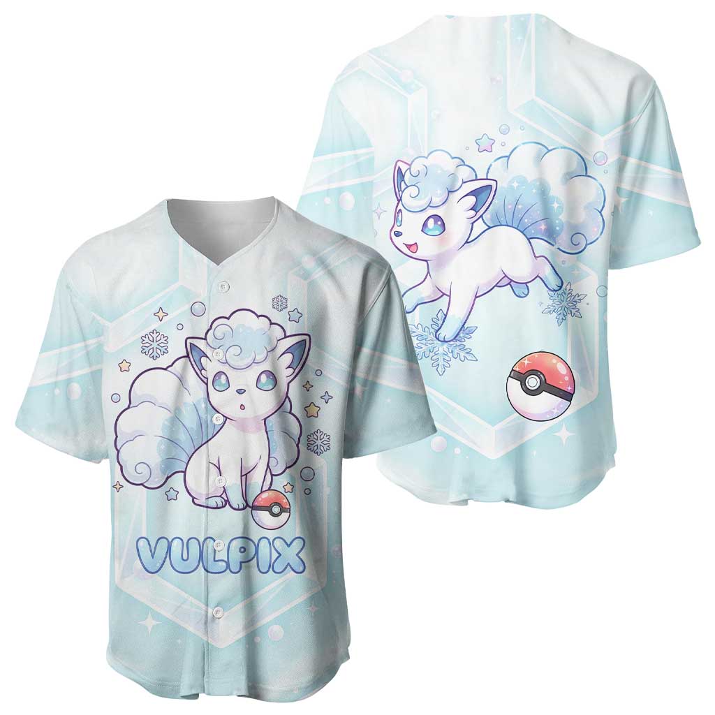 Vulpix Frosted Pastel Ice Baseball Jersey Vulpix Frosted Pastel Ice Baseball Jersey