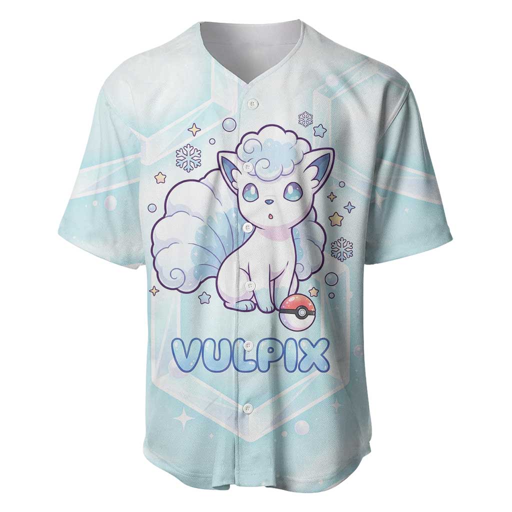 Vulpix Frosted Pastel Ice Baseball Jersey Vulpix Frosted Pastel Ice Baseball Jersey