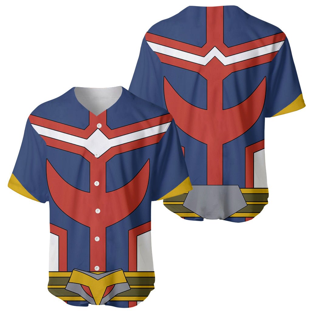 All Might Uniform My Hero Academia Baseball Jersey All Might Uniform My Hero Academia Baseball Jersey