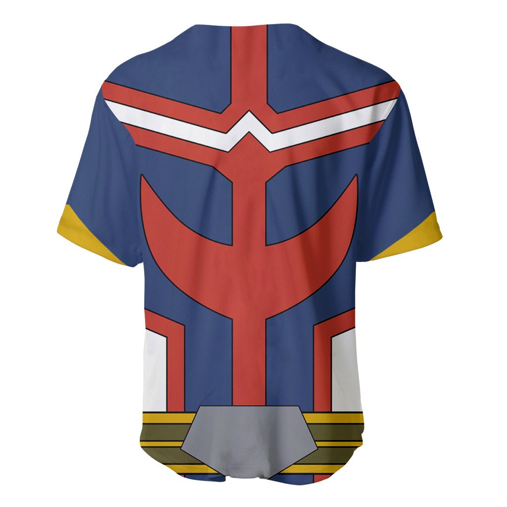 All Might Uniform My Hero Academia Baseball Jersey All Might Uniform My Hero Academia Baseball Jersey
