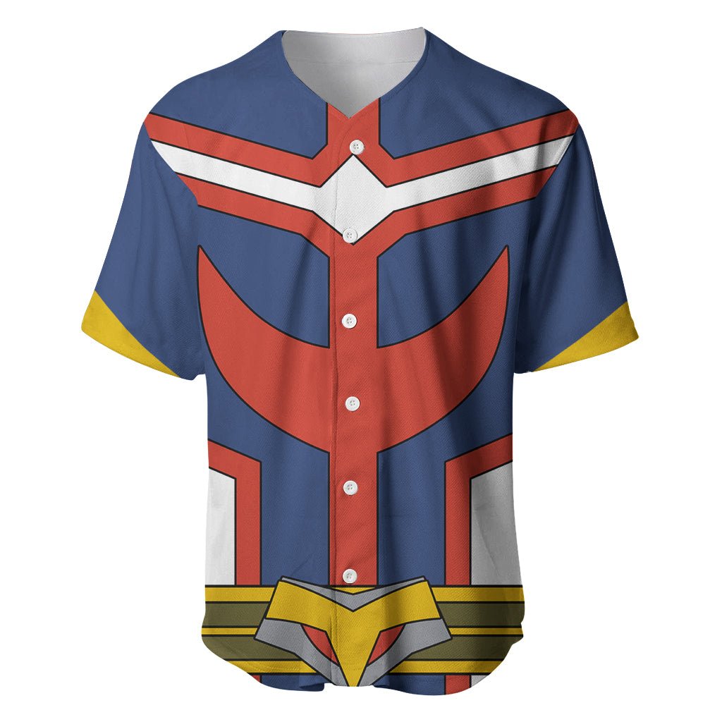 All Might Uniform My Hero Academia Baseball Jersey All Might Uniform My Hero Academia Baseball Jersey