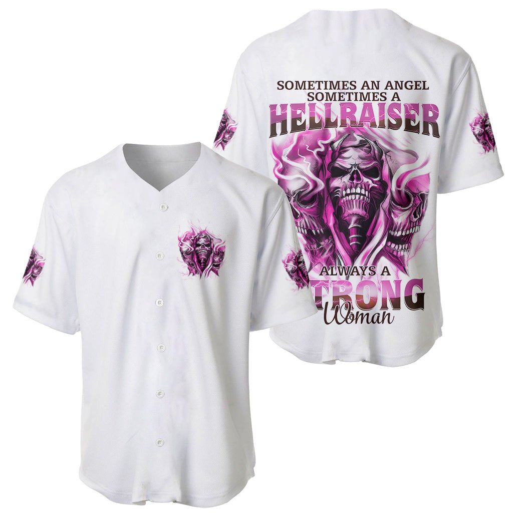 Always A Strong Women Skull Baseball Jersey Always A Strong Women Skull Baseball Jersey