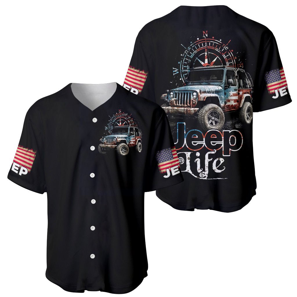 American Jeep_9 Baseball Jersey American Jeep_9 Baseball Jersey