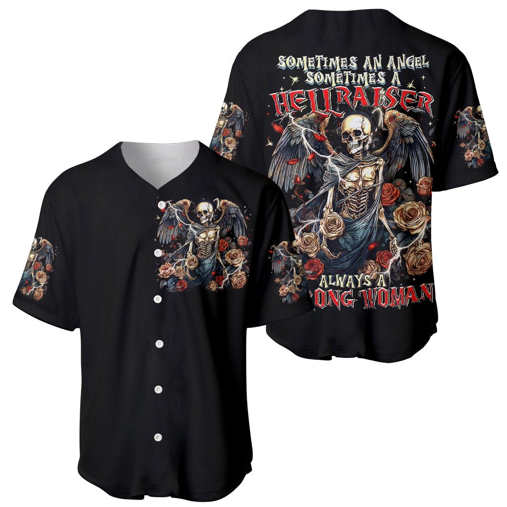 Angel Skull Sometimes An Angel Sometimes A Baseball Jersey Angel Skull Sometimes An Angel Sometimes A Baseball Jersey