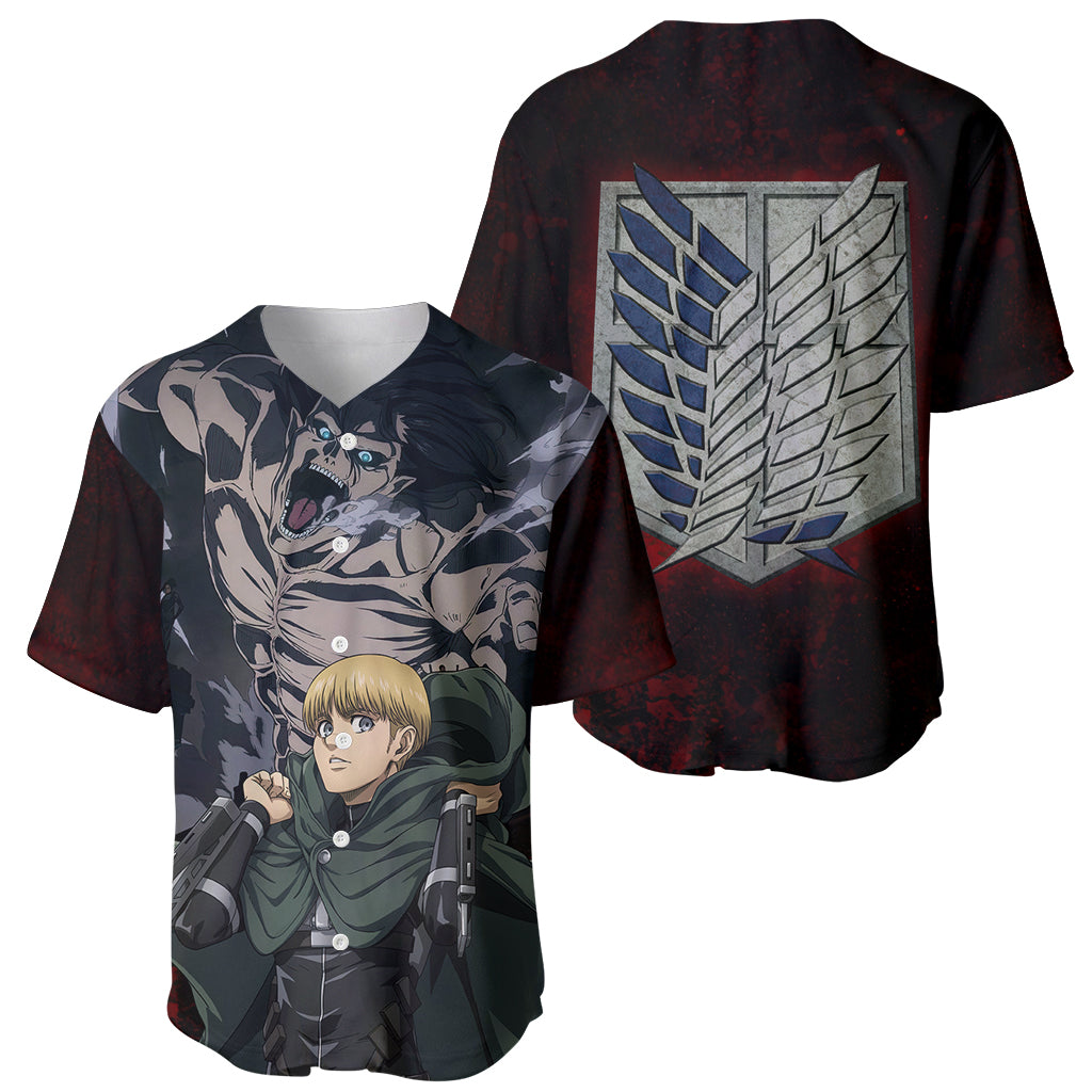 Armin Arlert Final Season Anime Attack On Baseball Jersey Armin Arlert Final Season Anime Attack On Baseball Jersey