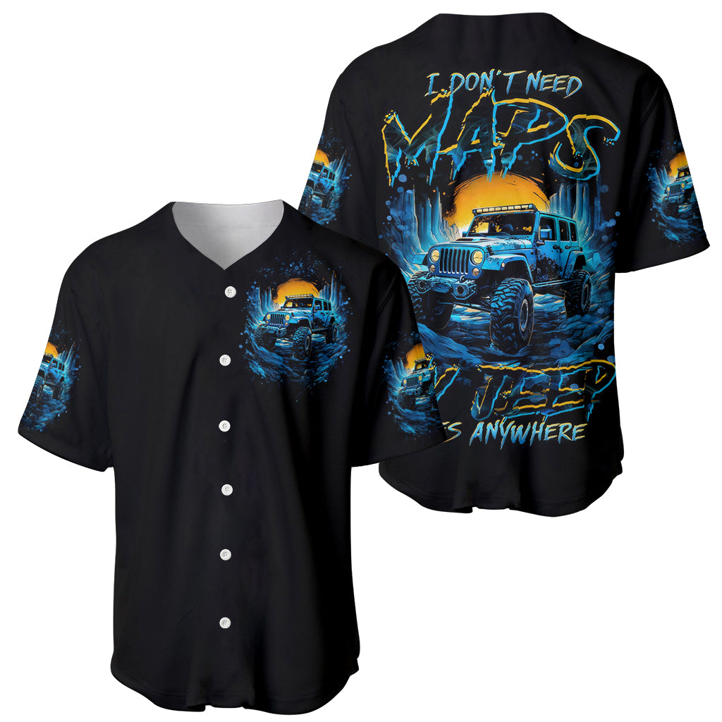 Aventure Jeep I Dont Need Maps My Baseball Jersey Aventure Jeep I Dont Need Maps My Baseball Jersey