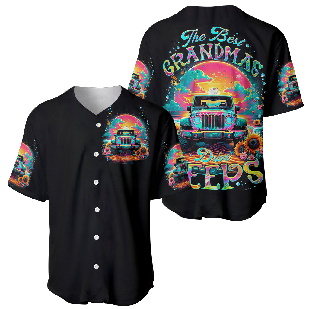 Beach Jeep The Best Grandmas Drive Jeeps Baseball Jersey Beach Jeep The Best Grandmas Drive Jeeps Baseball Jersey