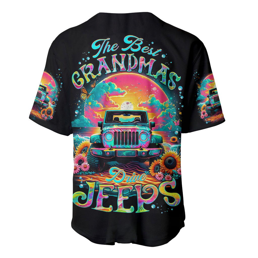 Beach Jeep The Best Grandmas Drive Jeeps Baseball Jersey Beach Jeep The Best Grandmas Drive Jeeps Baseball Jersey