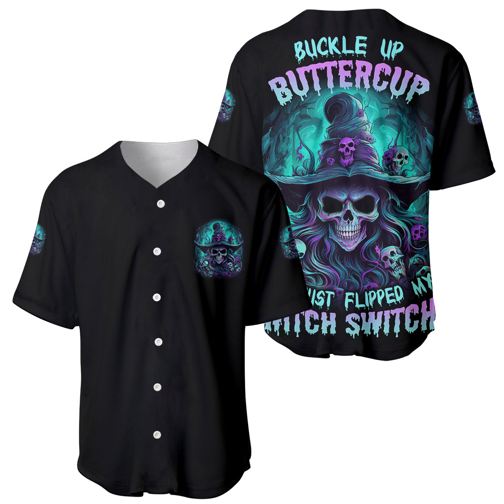 Buckle Up Buttercup Skull Witch Halloween Baseball Jersey Buckle Up Buttercup Skull Witch Halloween Baseball Jersey