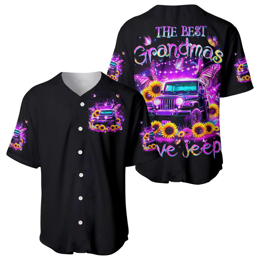 Buffterfly Jeep The Best Grandmas Drive Jeeps Baseball Jersey Buffterfly Jeep The Best Grandmas Drive Jeeps Baseball Jersey