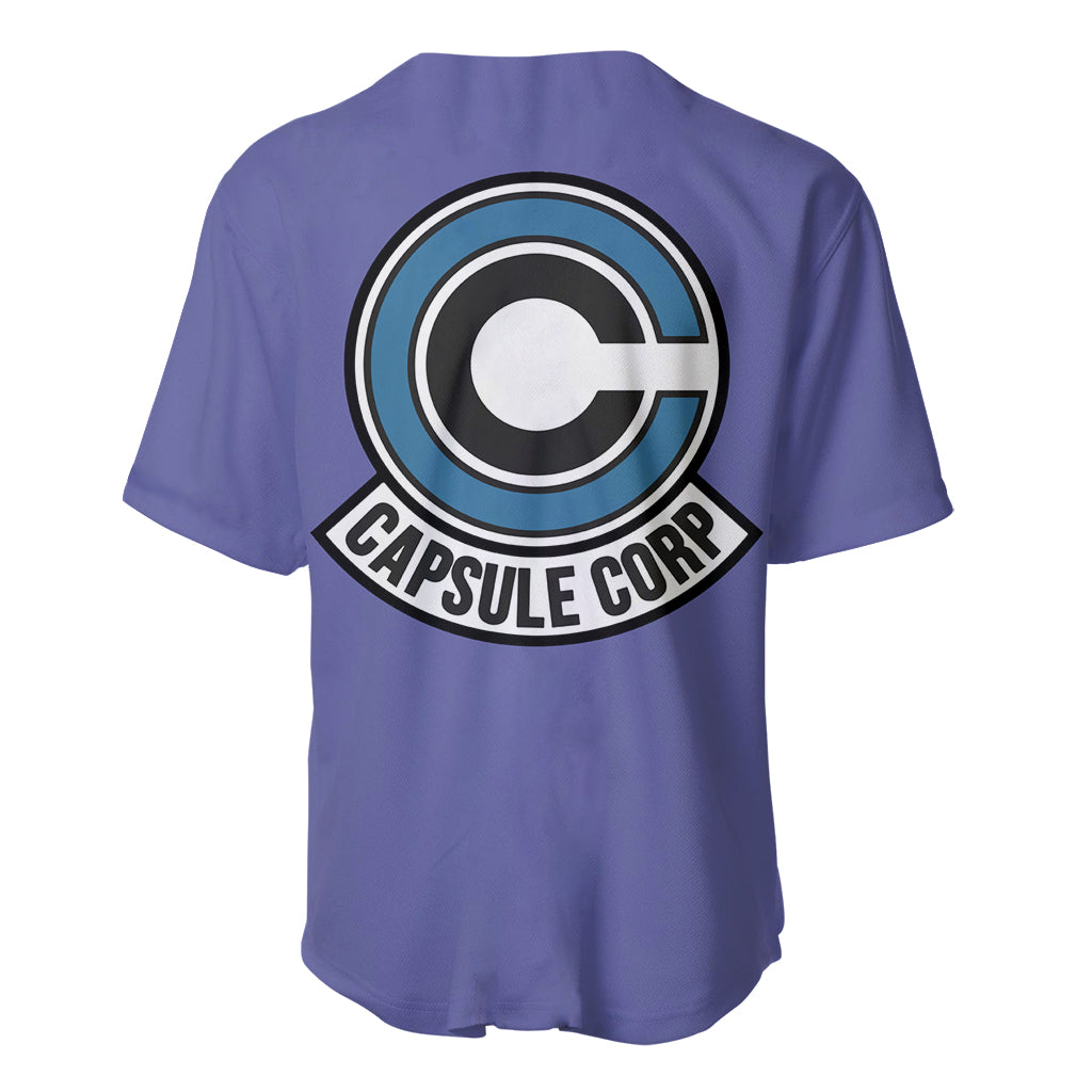 Capsule Corp Dragon Ball Anime Baseball Jersey Capsule Corp Dragon Ball Anime Baseball Jersey
