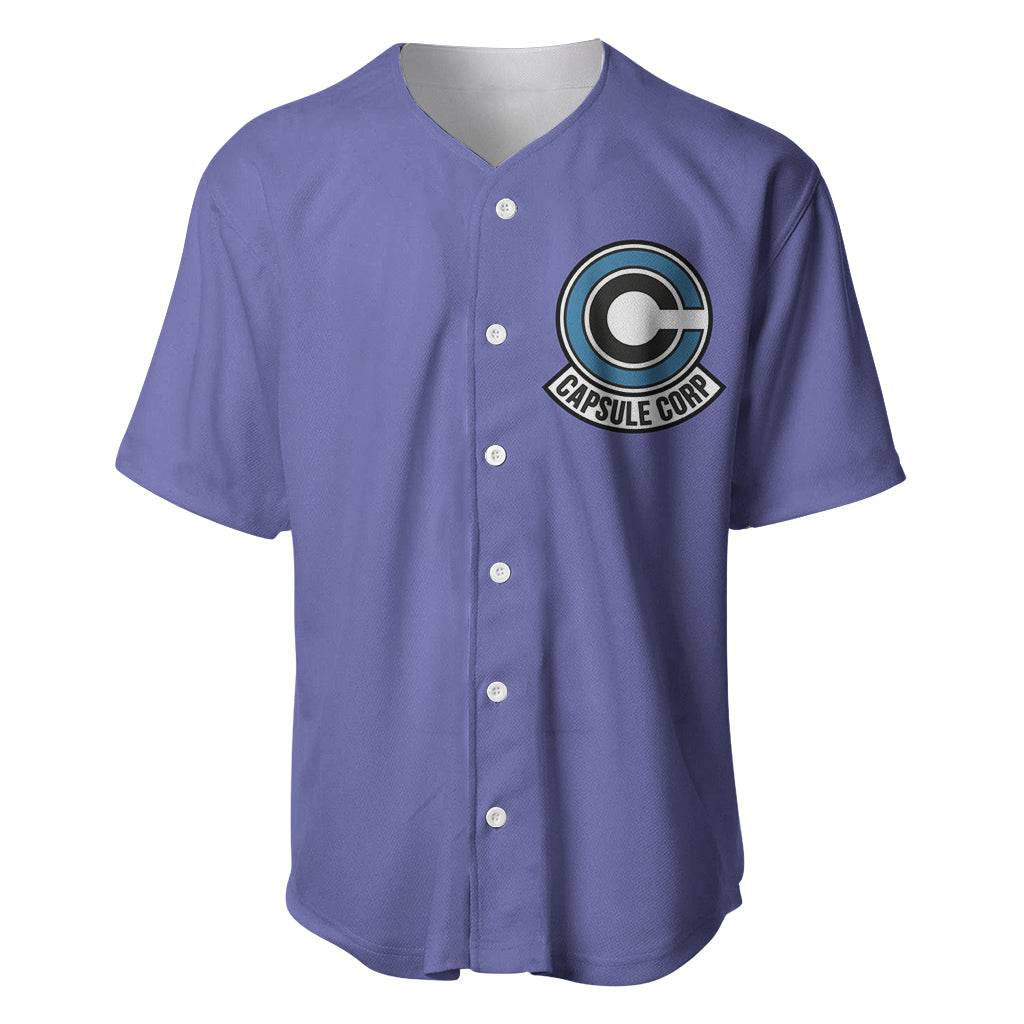 Capsule Corp Dragon Ball Anime Baseball Jersey Capsule Corp Dragon Ball Anime Baseball Jersey