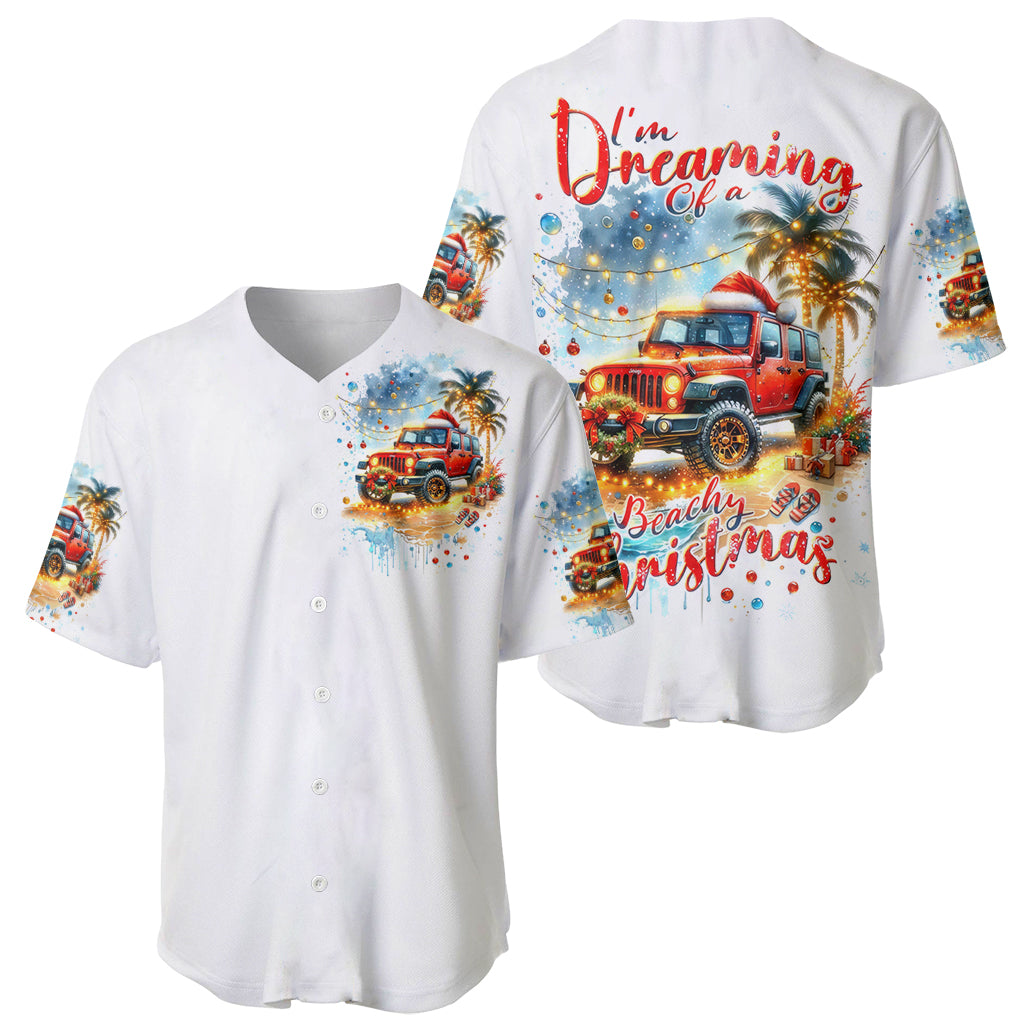 Christmas Beach Jeep Im Dreaming Of A Baseball Jersey Christmas Beach Jeep Im Dreaming Of A Baseball Jersey