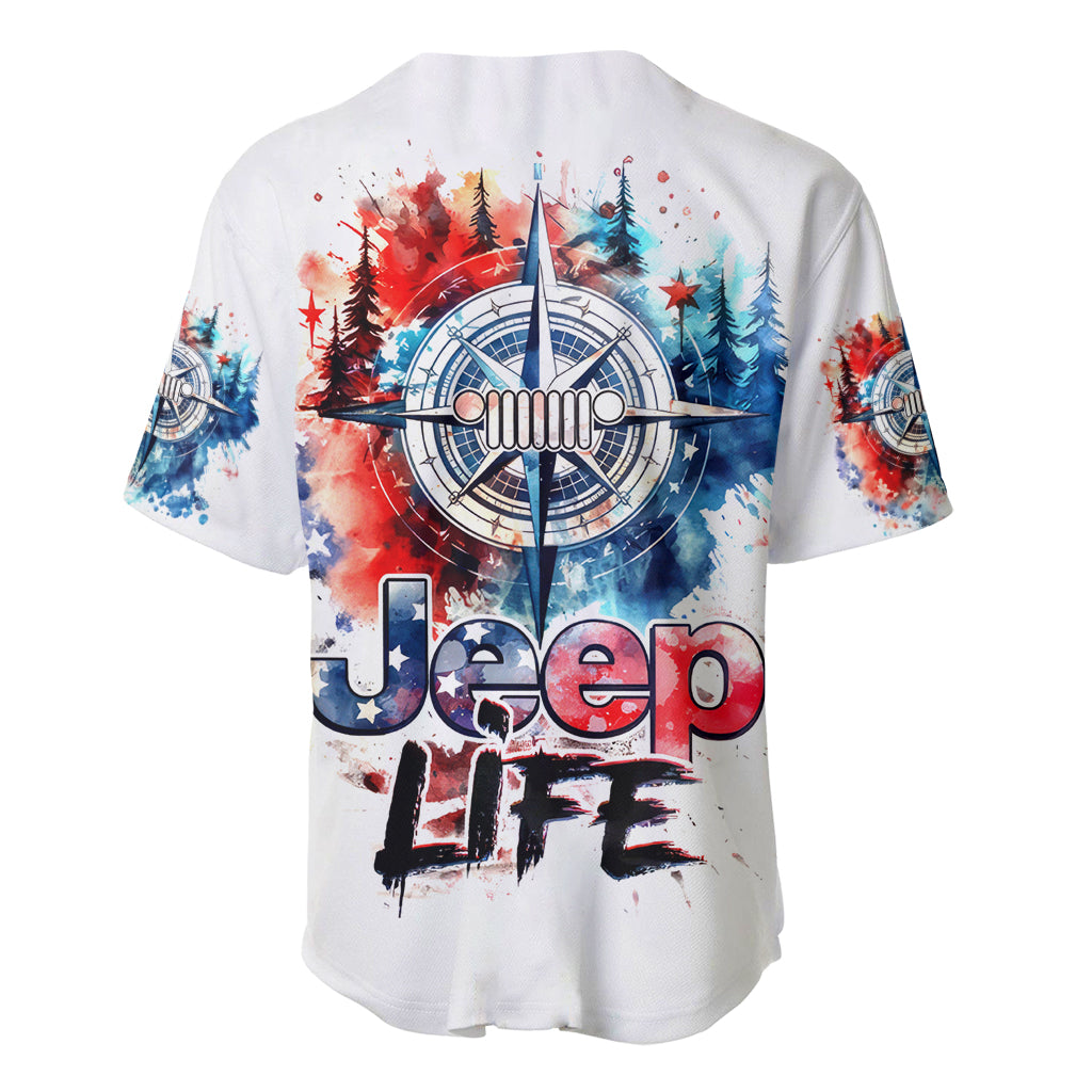 Compass Jeep Jeep Life American Flag Baseball Jersey Compass Jeep Jeep Life American Flag Baseball Jersey