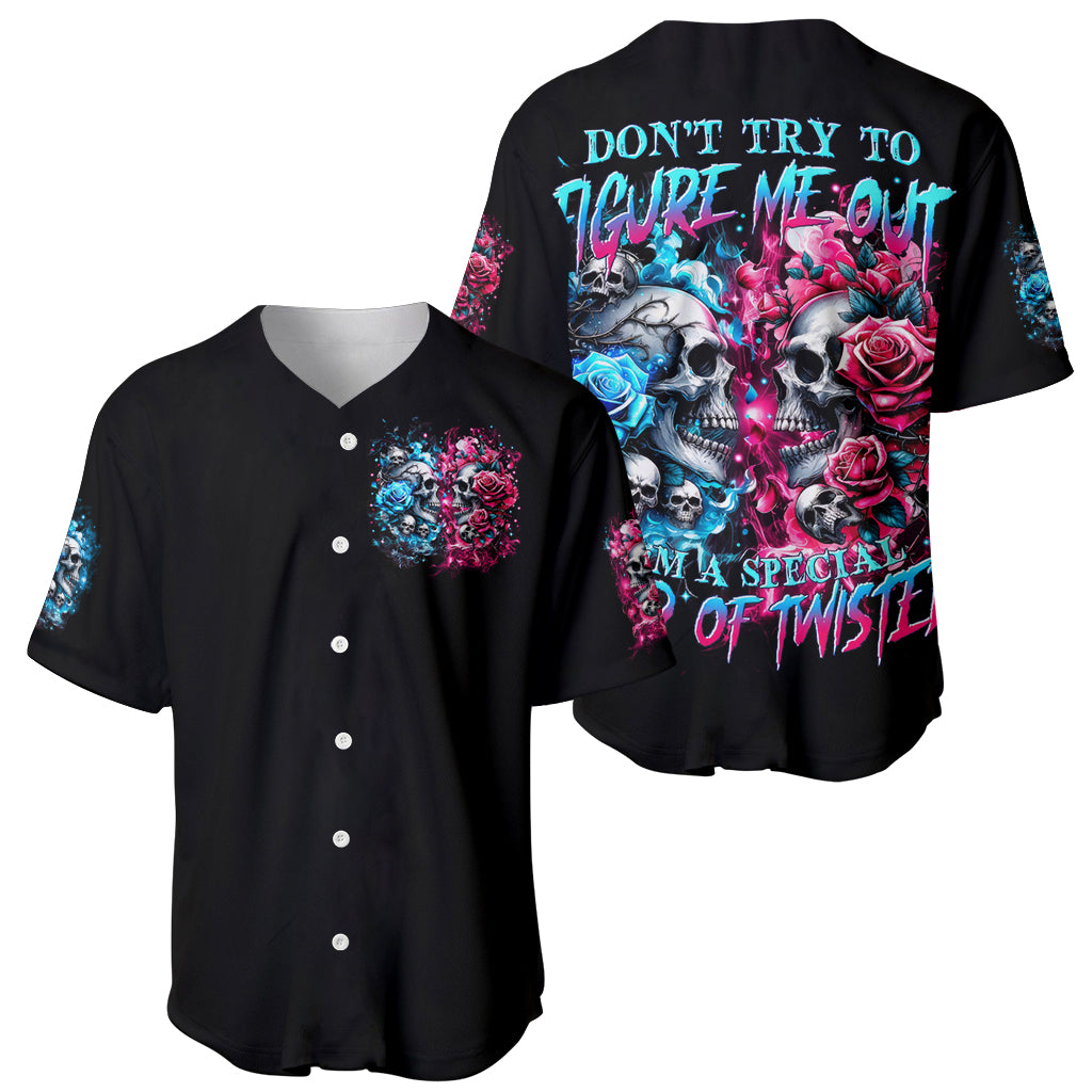 Couple Skull Dont Try To Figure Me Baseball Jersey Couple Skull Dont Try To Figure Me Baseball Jersey