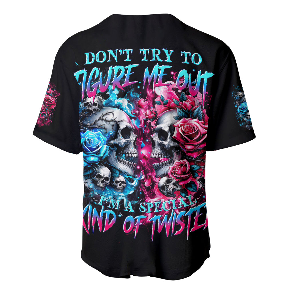 Couple Skull Dont Try To Figure Me Baseball Jersey Couple Skull Dont Try To Figure Me Baseball Jersey