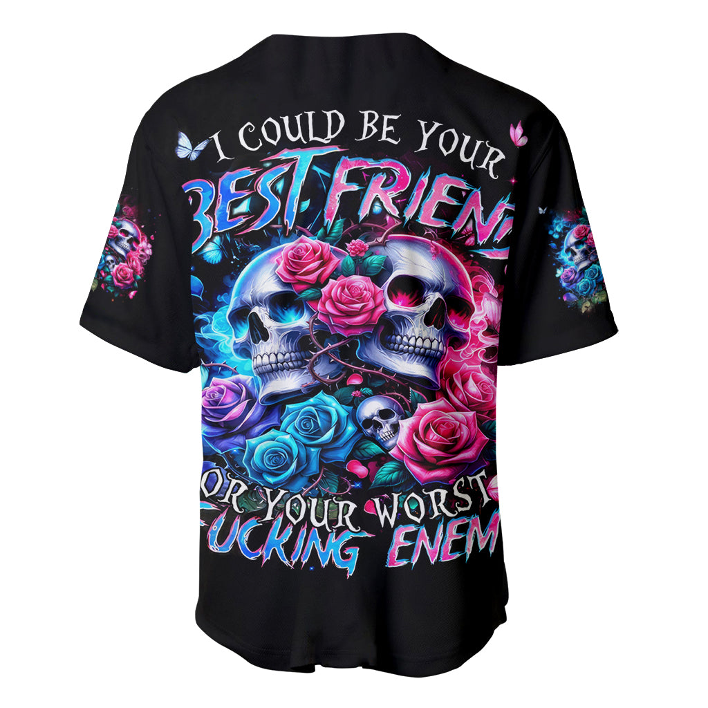 Couple Skull I Could Be Your Best Baseball Jersey Couple Skull I Could Be Your Best Baseball Jersey