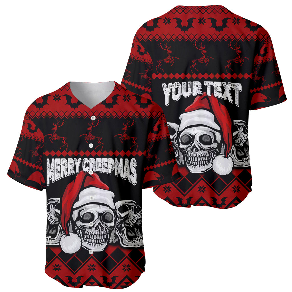 Custom Christmas Gothic Skull Creepmas Lt7 Baseball Jersey Custom Christmas Gothic Skull Creepmas Lt7 Baseball Jersey