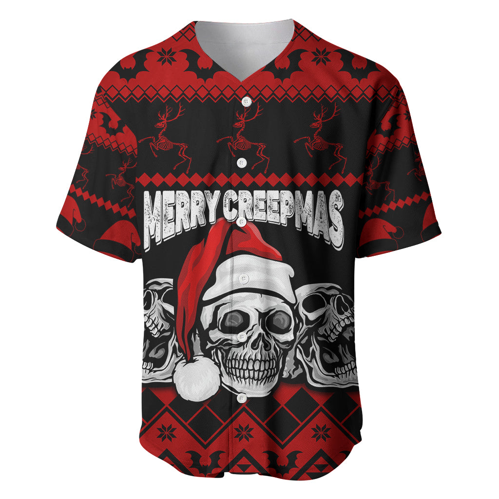 Custom Christmas Gothic Skull Creepmas Lt7 Baseball Jersey Custom Christmas Gothic Skull Creepmas Lt7 Baseball Jersey
