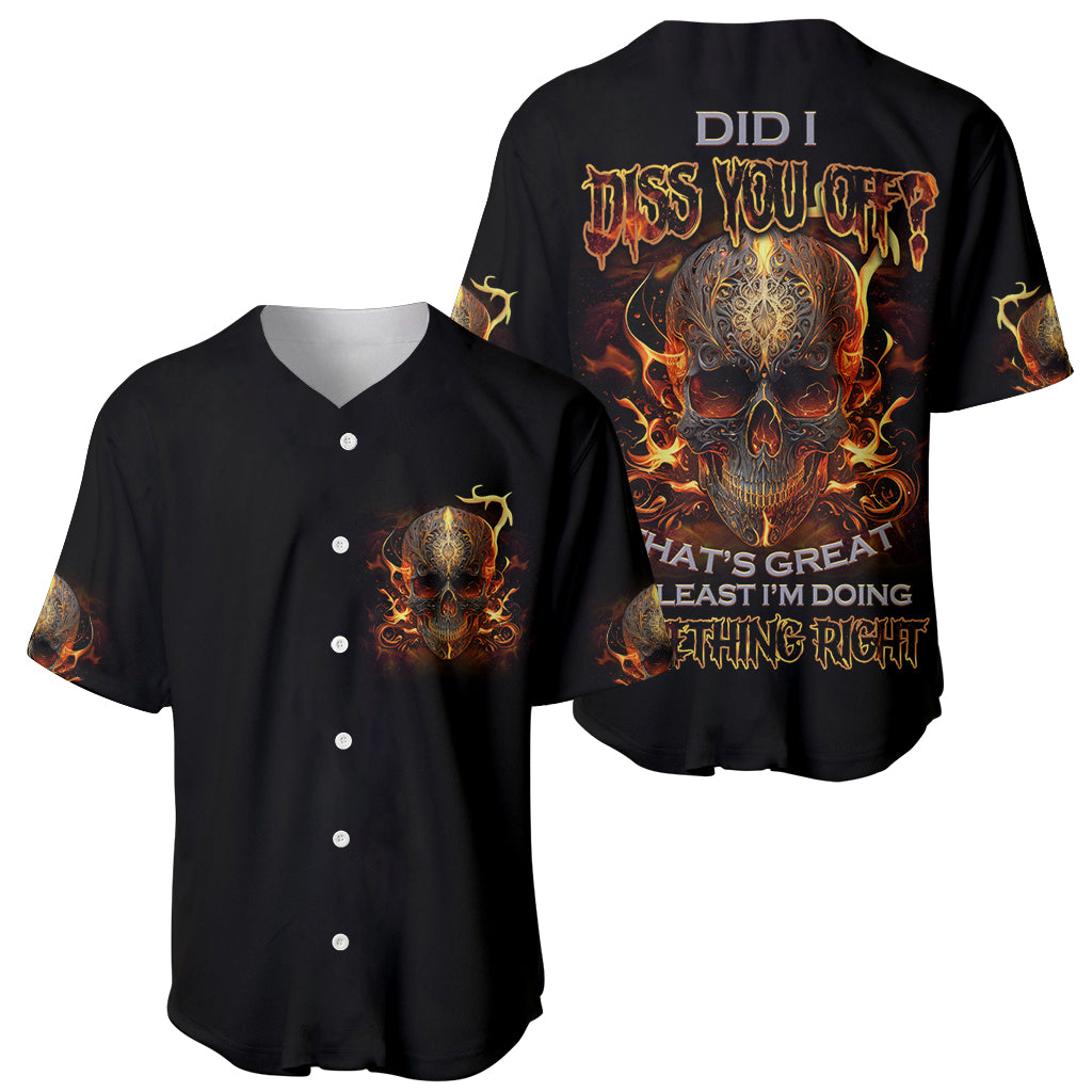 Did I Piss You Off Skull Filagree Baseball Jersey Did I Piss You Off Skull Filagree Baseball Jersey