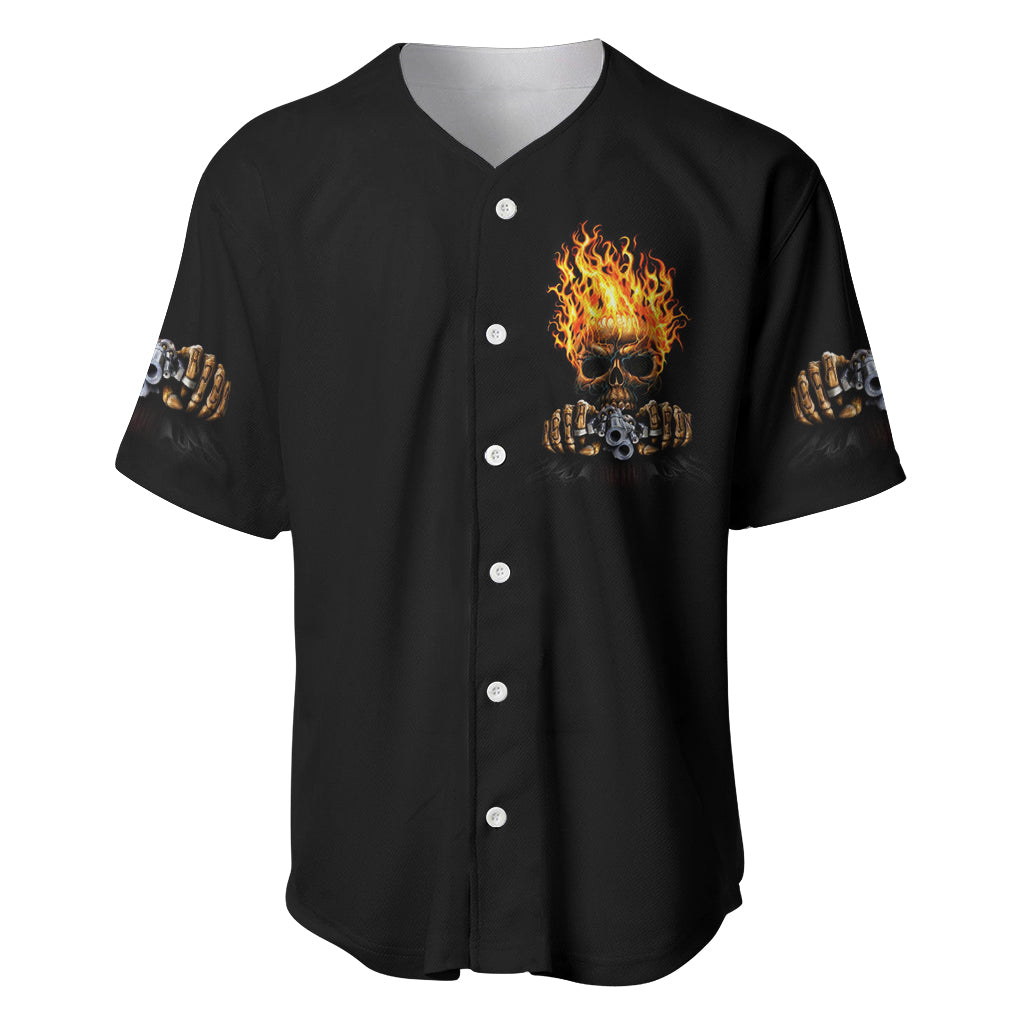 Dilligaf Flame Skull With G Baseball Jersey Dilligaf Flame Skull With G Baseball Jersey