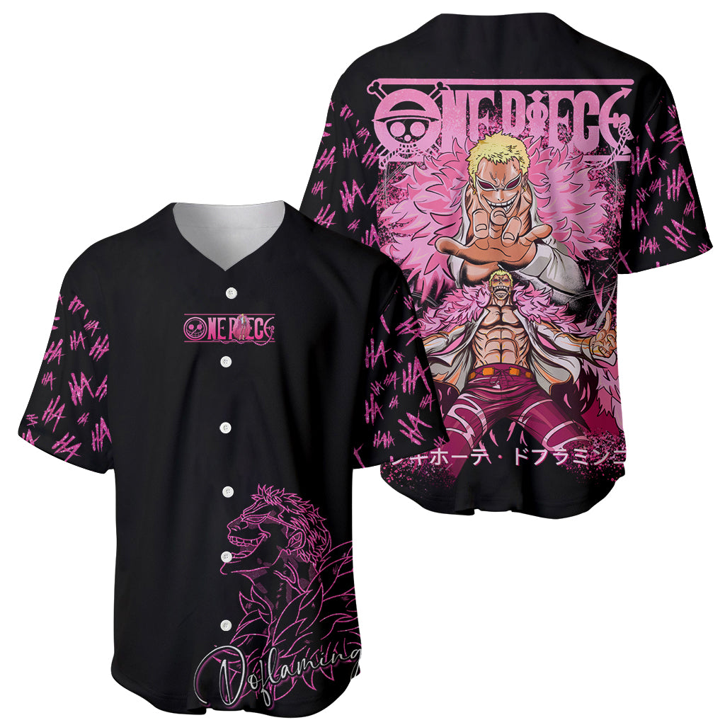 Donquixote Doflamingo One Piece Design Baseball Jersey Donquixote Doflamingo One Piece Design Baseball Jersey