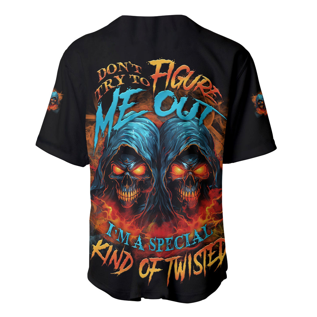 Dont Try To Figure Me Out Skull Baseball Jersey Dont Try To Figure Me Out Skull Baseball Jersey