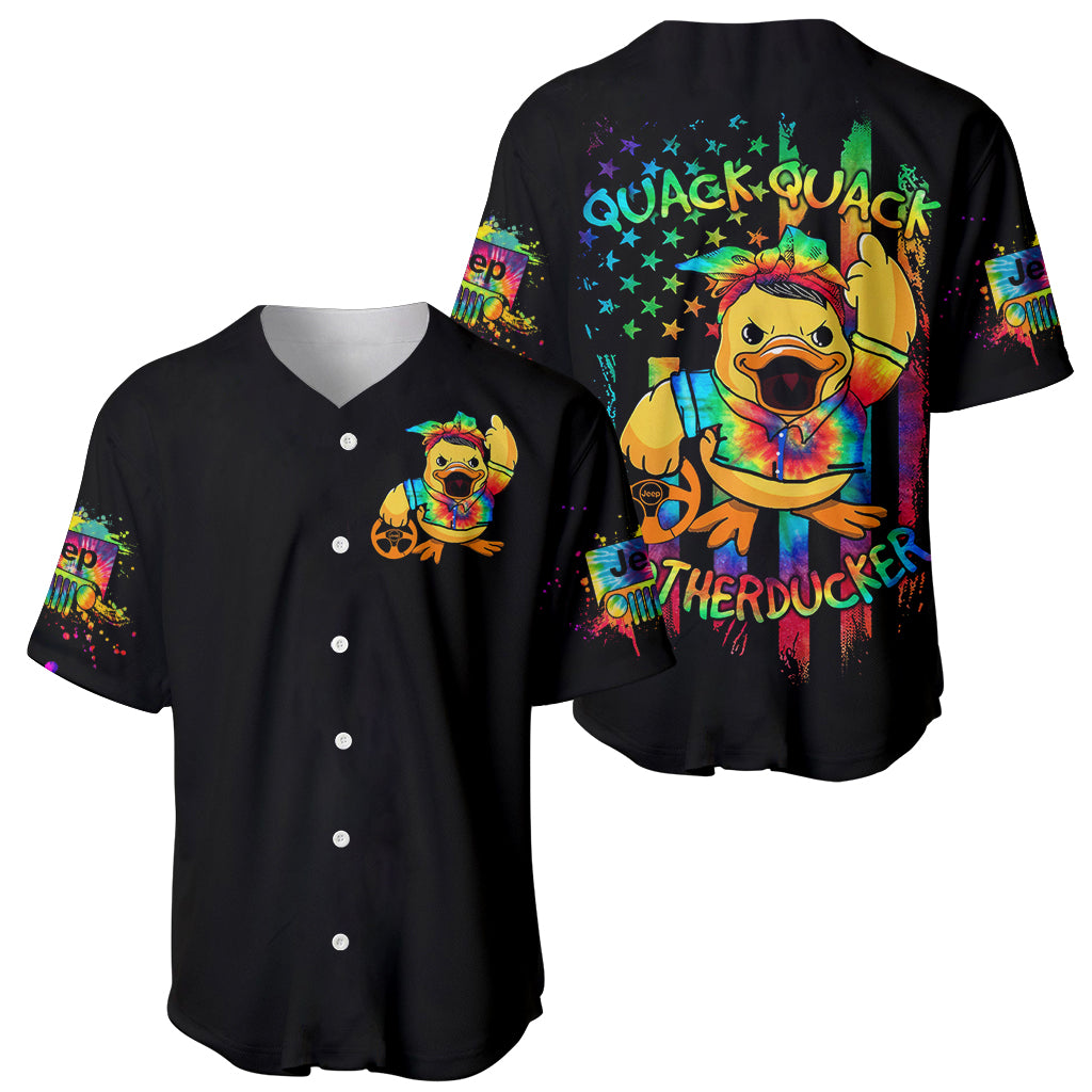 Duck Jeep Quack Quack Motherducker Baseball Jersey Duck Jeep Quack Quack Motherducker Baseball Jersey
