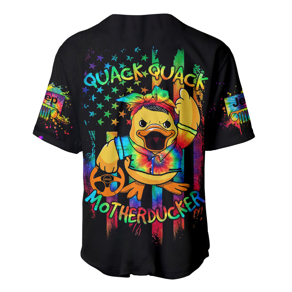 Duck Jeep Quack Quack Motherducker Baseball Jersey Duck Jeep Quack Quack Motherducker Baseball Jersey