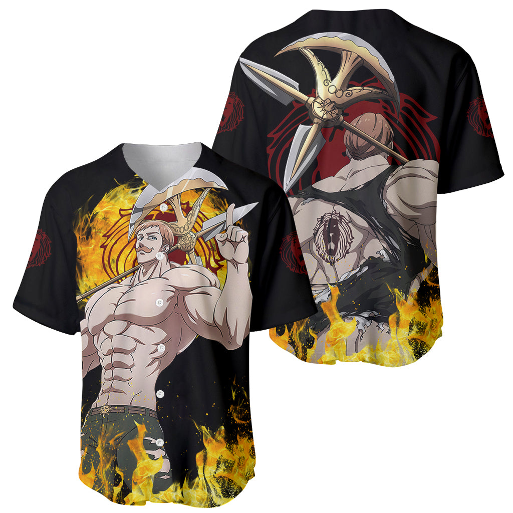 Escanor Seven Deadly Sins Anime Baseball Jersey Escanor Seven Deadly Sins Anime Baseball Jersey