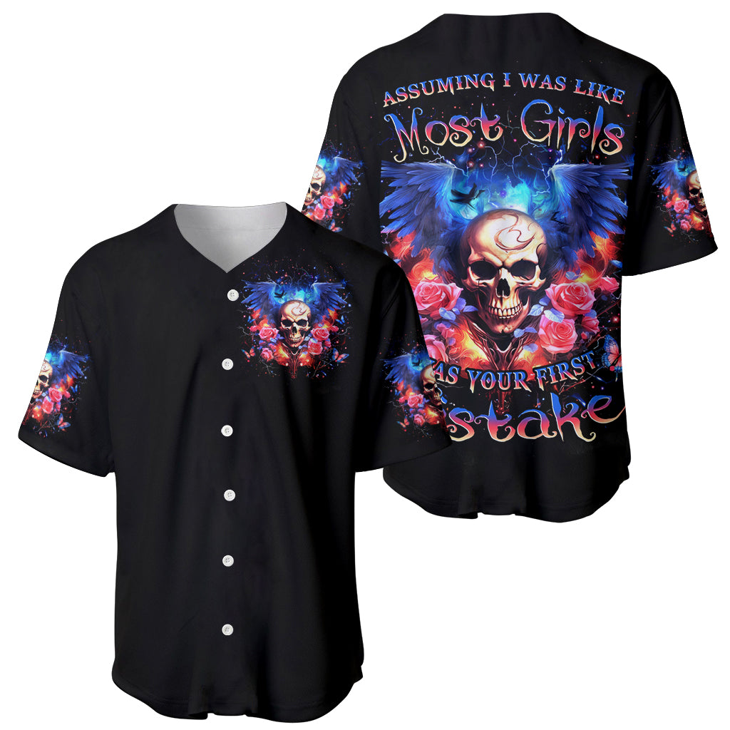Fairy Skull Assuming I Was Like Most Baseball Jersey Fairy Skull Assuming I Was Like Most Baseball Jersey